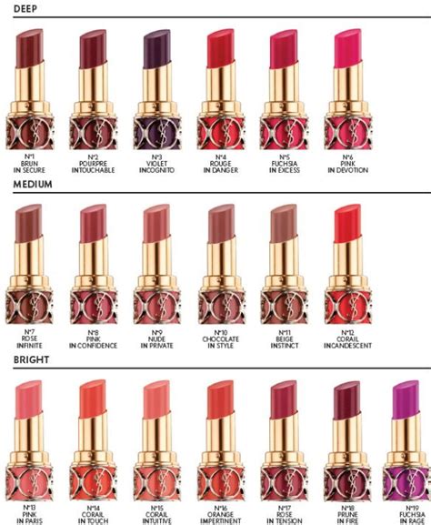 yves saint laurent lipstick australia|ysl lipstick color chart.